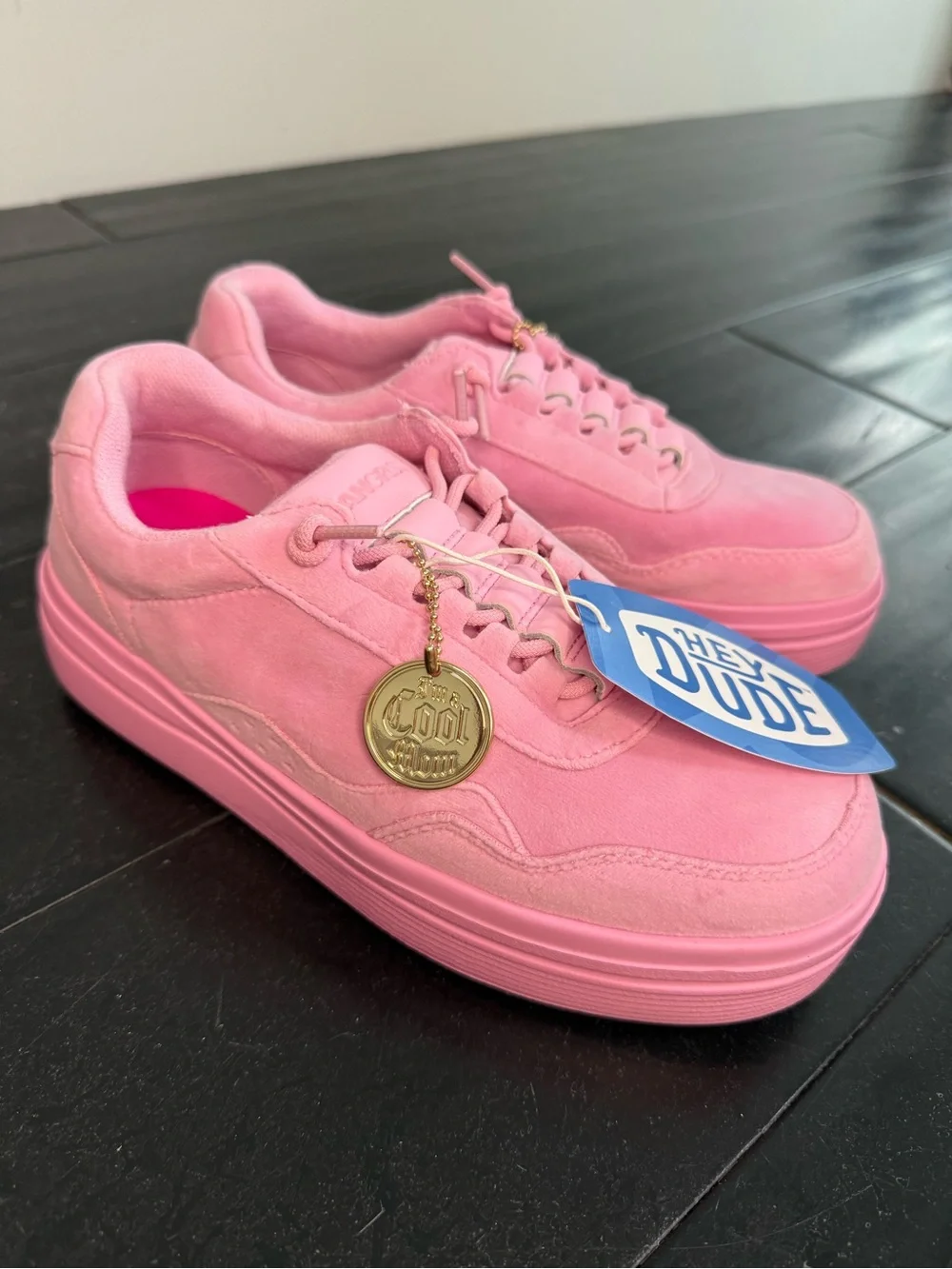 New HEYDUDE x Mean Girls Hudson Lift Cool Mom Pink Platform Sneakers